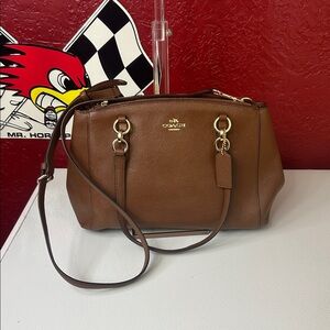 Coach Tan Leather Shoulder Bag
